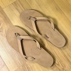 NEW - Rainbow Narrow Strap Sandal in Sierra Brown